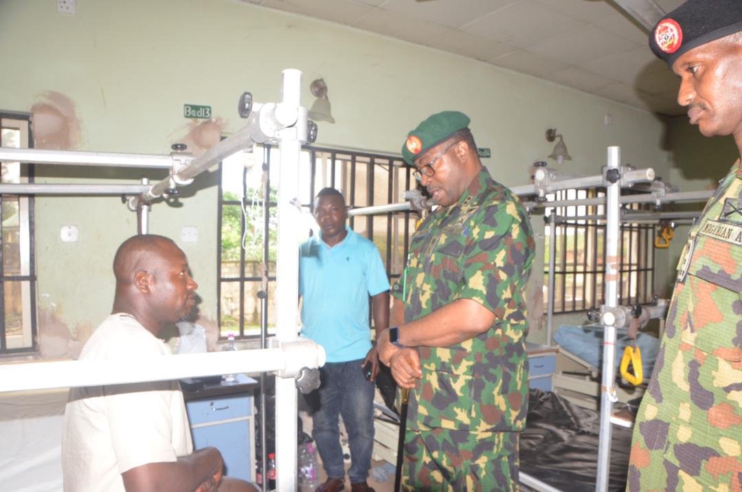 GOC visits wounded in action personnel, pledges to bring perpetrators to book