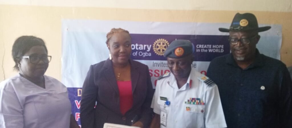 Rotary Club Ogba donates life-saving equipment to Airbase Hospital