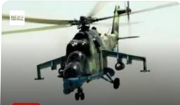 BREAKING: NAF HELICOPTER CRASHES IN KADUNA; PILOT SURVIVES.