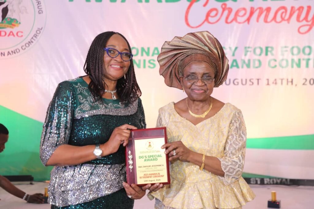 NAFDAC Photo News: NAFDAC DG, Prof. Adeyeye Appreciates, Honours Retired Zonal Director