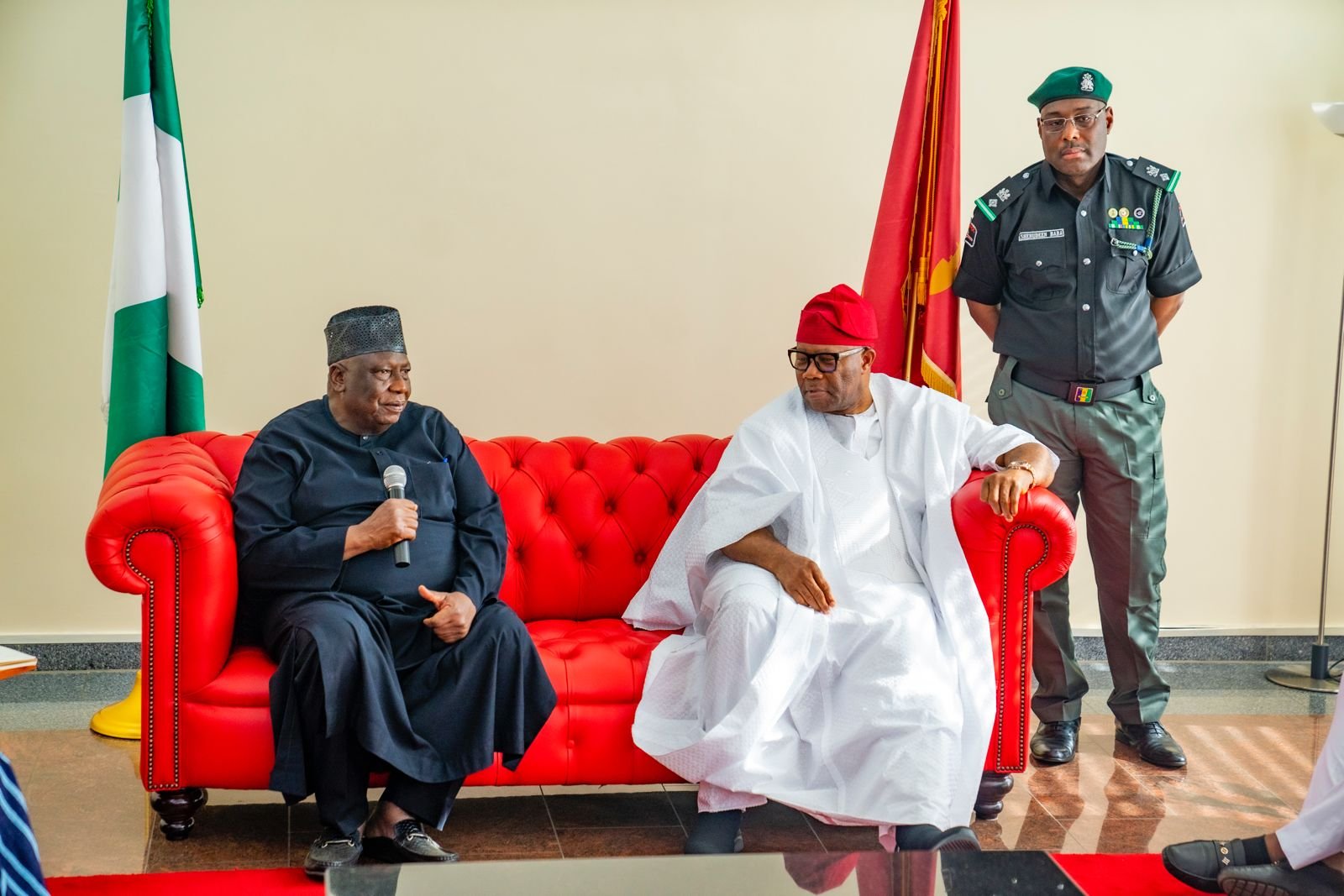 PSC Leadership Visits Senate President, Akpabio Calls For More Police Recruitment