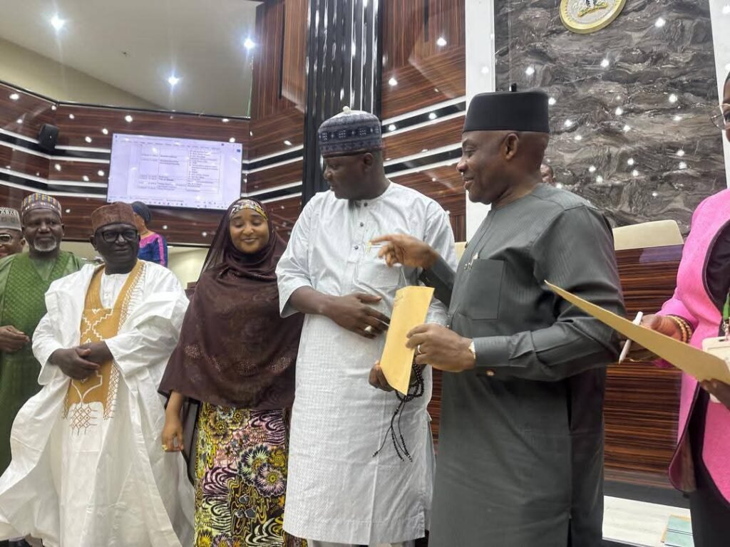 Rector Celebrates Alh. Popoola of Fed Poly Ayede on FUNATO Bursar Appointment