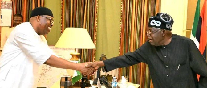 PHOTO NEWS: President Tinubu receives Rivers State Governor Siminalayi Fubara, behind closed doors.