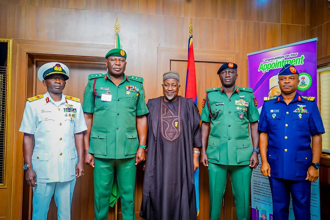 Defence Minister Badaru Receives Newly Appointed Chief of Defence Staff and Service Chiefs  — Advancing Unity, Leadership and Strategic Direction