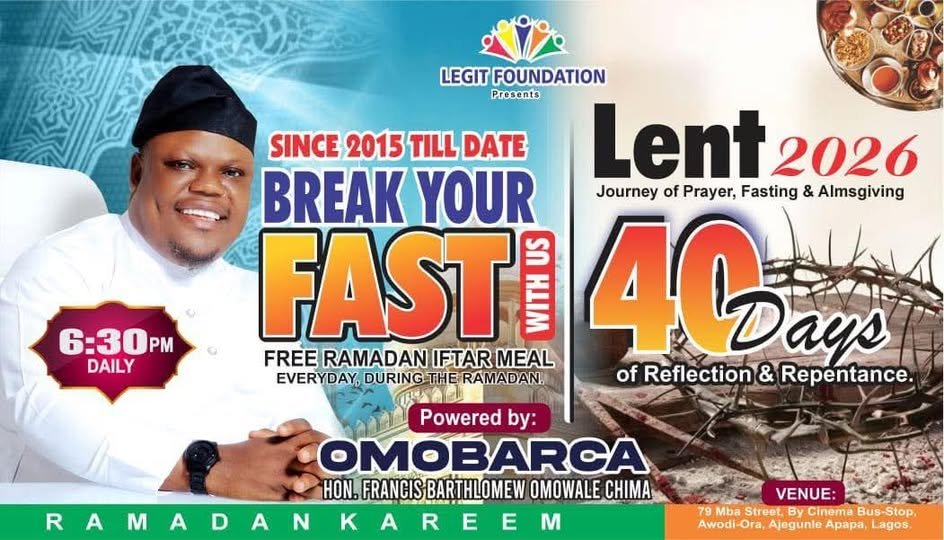 OmoBarca offers free daily fast-breaking meals to Christians and Muslims as Ramadan and Lent begin