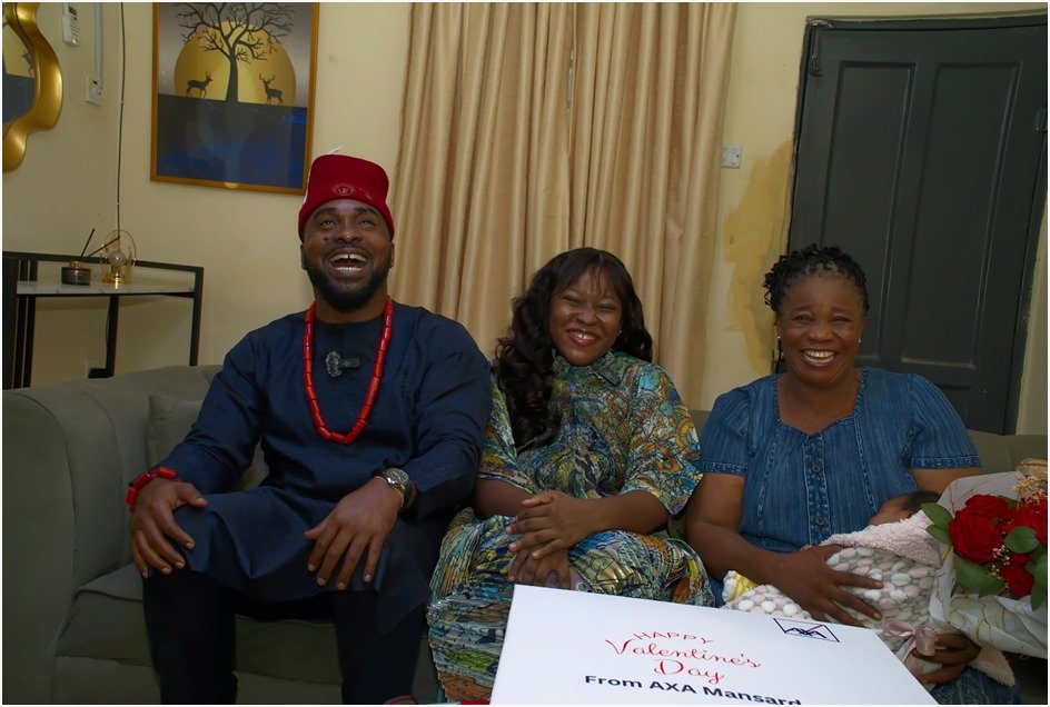 Actor Arukwe, AXA Mansard present Valentine’s care packages to policyholders