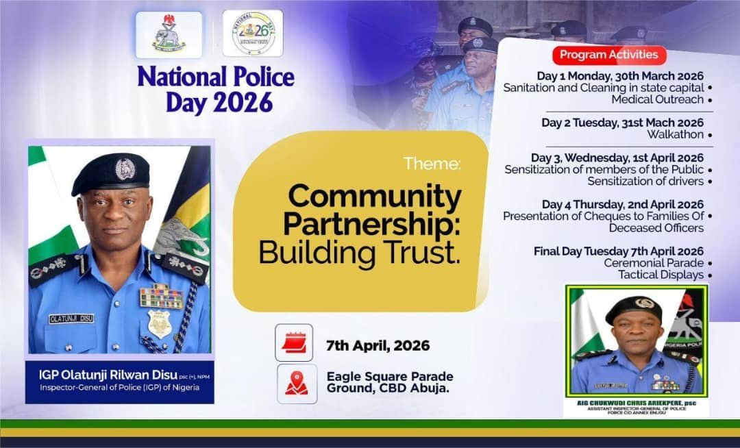 AIG ARIEKPERE psc ANNOUNCES COMMENCEMENT OF POLICE NATIONAL DAY 2026 CELEBRATION – FCID ANNEX, ENUGU