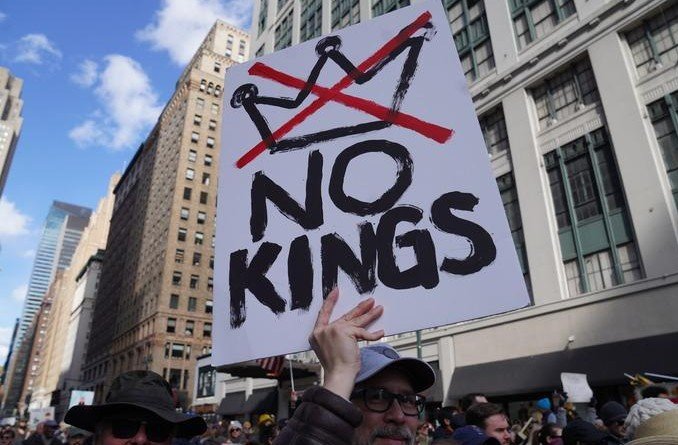 Millions protest U.S. immigration policies, war with Iran in 3rd wave of “No Kings” nationwide rallies