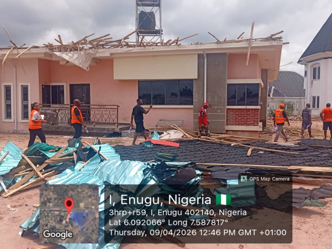 NEMA Concludes Assessment Impact of Windstorm Disaster In Communities in Aninri LG