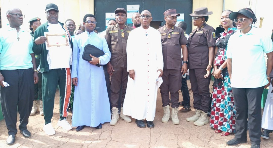 NCoS appreciates Monsignor Ike, CIDJAP contributions to inmates’ reformation, custodial centres uplift