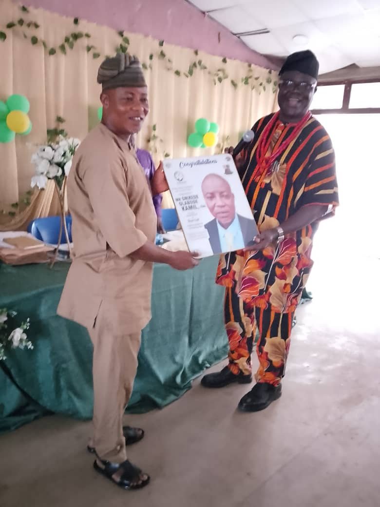 ANAN HONOURS ONIKEDE KAMIL AS NEW BURSAR OF FEDERAL SCHOOL OF SURVEYING, OYO