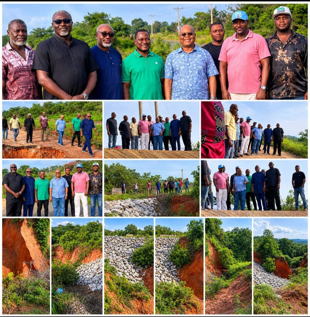 Erosion Cuts-Off Oji–Awgu Federal Road as Onwuegbu, Anyaegbudike Lead Emergency Inspection Tour