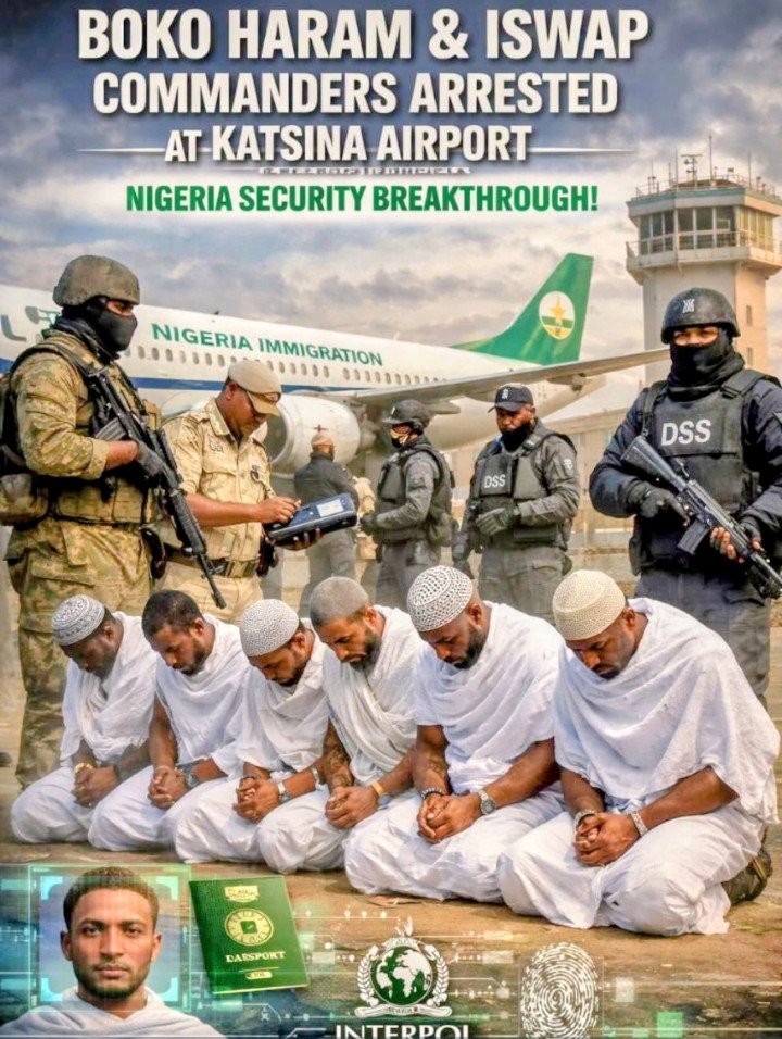 Seven Suspected Boko Haram, ISWAP Commanders Arrested at Katsina Airport After Returning From Hajj